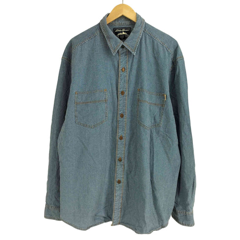 エディーバウアー Eddie Bauer ピンストライプ L/S ワークシャツ メンズ import:XL