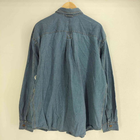 エディーバウアー Eddie Bauer ピンストライプ L/S ワークシャツ メンズ import:XL