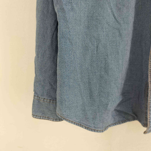 エディーバウアー Eddie Bauer ピンストライプ L/S ワークシャツ メンズ import:XL