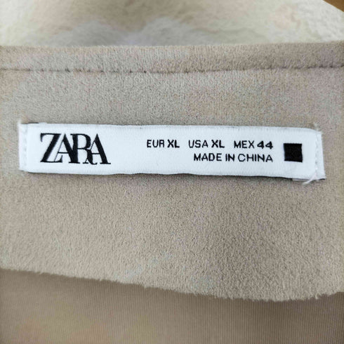 ザラ ZARA ノーカラー フェイクスウェード ジャケット メンズ import:XL