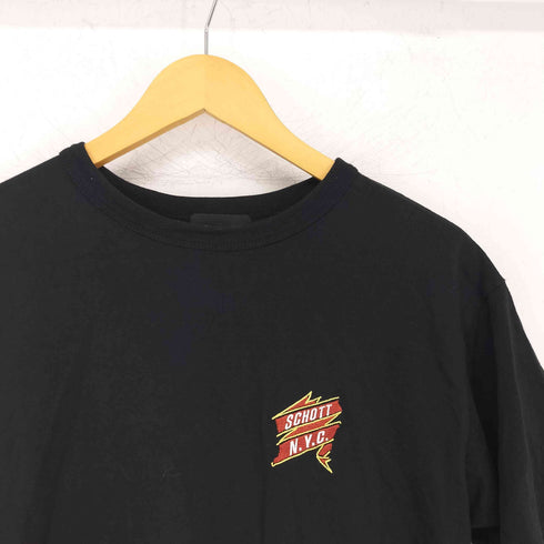 ショット Schott EAGLE AND RIBBON EMB 刺繍Tシャツ メンズ import:M