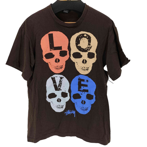 ステューシー Stussy 00s LOVE HATE SKULL LOVE Tシャツ メンズ JPN:M