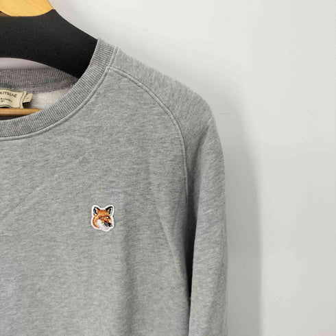 メゾンキツネ MAISON KITSUNE ワンポイント ラグラン スウェット 裏毛 メンズ import:L
