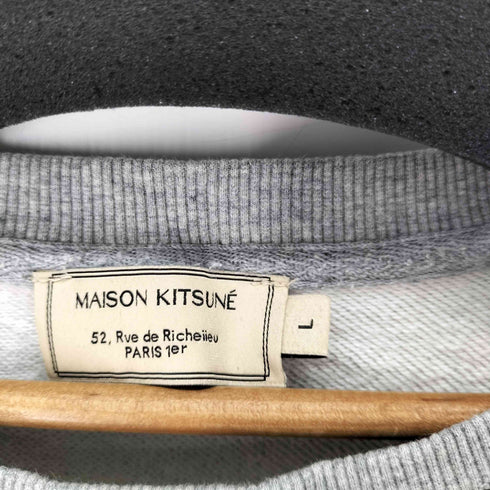 メゾンキツネ MAISON KITSUNE ワンポイント ラグラン スウェット 裏毛 メンズ import:L