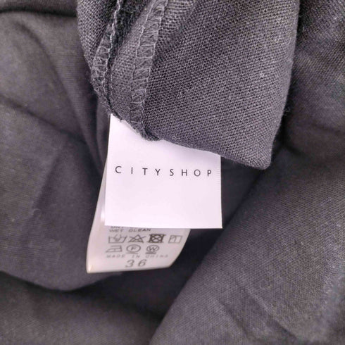 シティショップ CITYSHOP BIO WASH DRESS リネン ボートネック ワンピース レディース