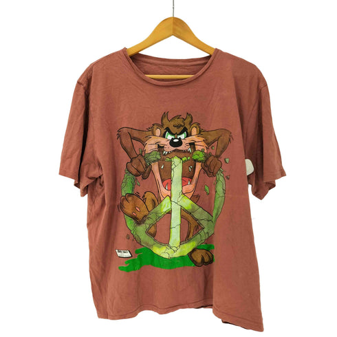 00S アニメ キャラクター ピースマーク プリント S/S Tシャツ メンズ