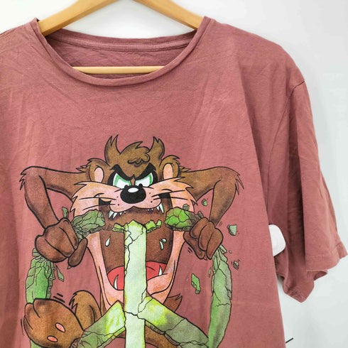 00S アニメ キャラクター ピースマーク プリント S/S Tシャツ メンズ