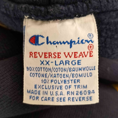 チャンピオン Champion 90S USA製 ST. MARYS REVERSEWEAVE アーチラバープリント プルオーバーパーカー メンズ import:XXL