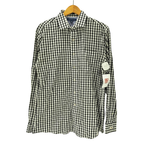 トミーヒルフィガー TOMMY HILFIGER SLIM FIT ギンガムチェック L/S ワイドカラー シャツ ビックサイズ メンズ 34-35