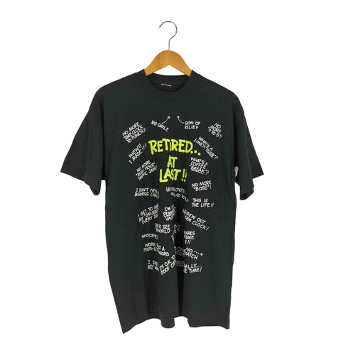 90S 91年コピーライト メッセージプリント Tシャツ シングルステッチ メンズ