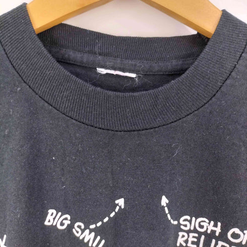 90S 91年コピーライト メッセージプリント Tシャツ シングルステッチ メンズ
