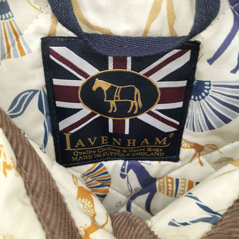 ラベンハム LAVENHAM イングランド製 50周年 LIBERT Y キルティング 裏地デザイン フーデッドコート レディース 10/38