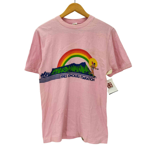 80S USA製 crazy shirt ボディ ホノルルマラソン 1983 両面プリント S/S Tシャツ シングルステッチ メンズ import:M