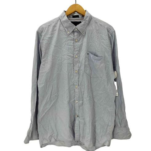トミーヒルフィガー TOMMY HILFIGER 80s 2Ply Fubric Custom Fit ボタンダウン L/S シャツ ビックサイズ メンズ import:L