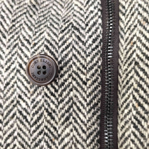 Corneliani ライナーベスト付き カシミヤ混 ウールジャケット ヘリンボーン メンズ 6R