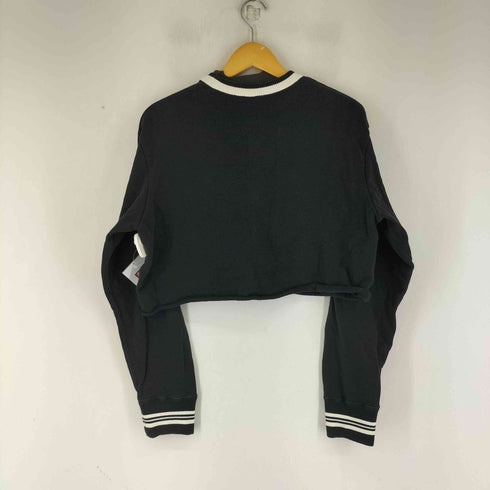 マウジー moussy ロゴ刺繍 クロップド スウェット レディース FREE