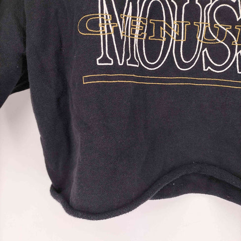 マウジー moussy ロゴ刺繍 クロップド スウェット レディース FREE