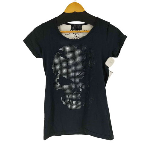 スカル ビジュー加工 S/S Tシャツ y2k メンズ JPN:L