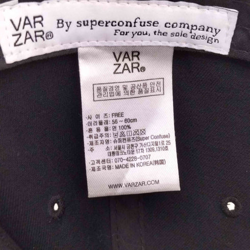 バザール VARZAR Stud logo over fit ball cap ベースボール キャップ レディース FREE