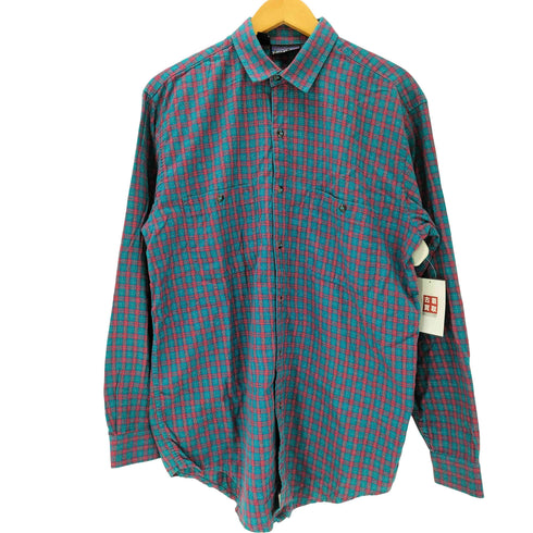 パタゴニア patagonia 90-00S ポルトガル製 タータンチェック L/S フランネル シャツ メンズ import:M