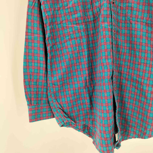 パタゴニア patagonia 90-00S ポルトガル製 タータンチェック L/S フランネル シャツ メンズ import:M