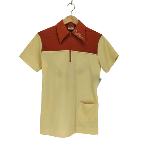 キングルイ King louie 70s USA製 パイル切替ハーフジップシャツ メンズ 34