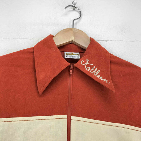 キングルイ King louie 70s USA製 パイル切替ハーフジップシャツ メンズ 34