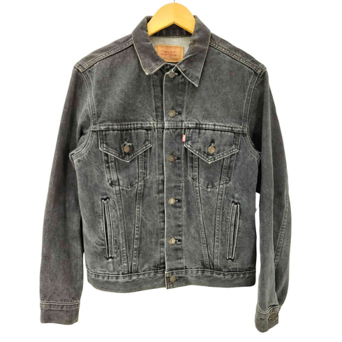 リーバイス Levis 80S USA製 70506 ボタン裏 777 刻印 先染め ブラック トラッカー デニム ジャケット メンズ 38R