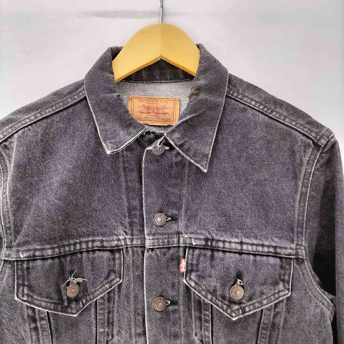 リーバイス Levis 80S USA製 70506 ボタン裏 777 刻印 先染め ブラック トラッカー デニム ジャケット メンズ 38R