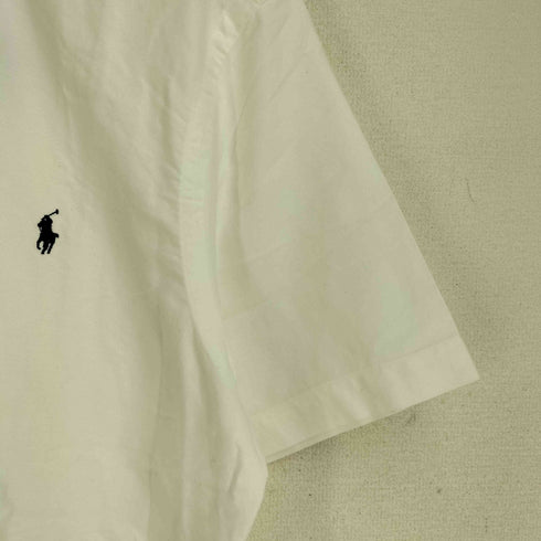 ラルフローレン RALPH LAUREN SLIM FIT ポニー刺繍 コットン B.D S/S シャツ メンズ import:L