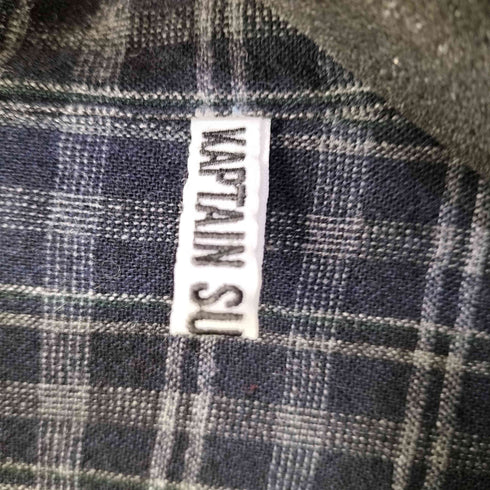 キャプテンサンシャイン KAPTAIN SUNSHINE チェック柄 ウール プルオーバー シャツ メンズ