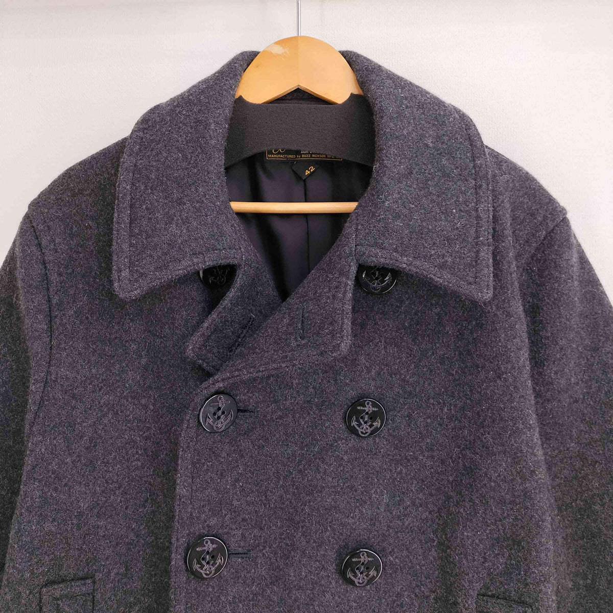 United Carr by BUZZ RICKSONS ウール Pコート メンズ US：42