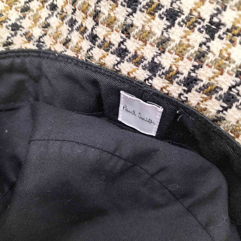 ポールスミス Paul Smith ハングトゥース 千鳥格子 カットオフ フリンジ バケット ハット レディース