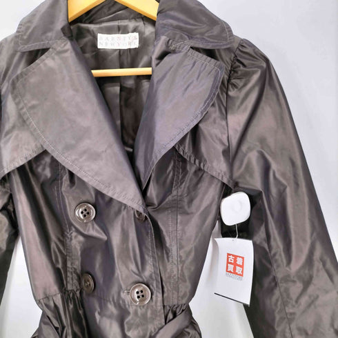 バーニーズニューヨーク BARNEYS NEWYORK ウエストベルト ポリ トレンチ コート レディース EUR:38