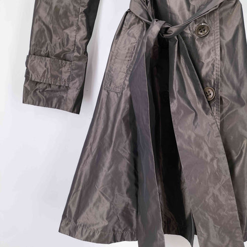 バーニーズニューヨーク BARNEYS NEWYORK ウエストベルト ポリ トレンチ コート レディース EUR:38