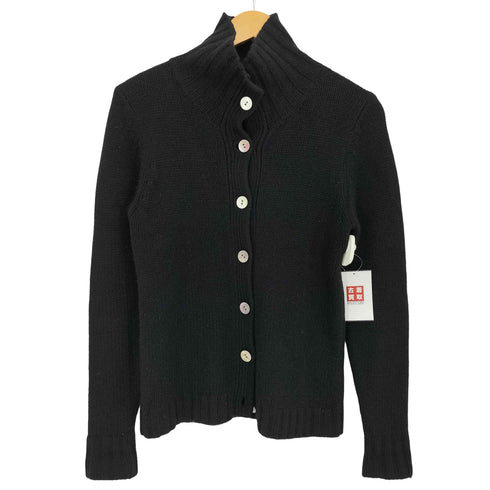 バーニーズニューヨーク BARNEYS NEWYORK 貝ボタン カシミヤ100 ハイネックカーディガン レディース 38