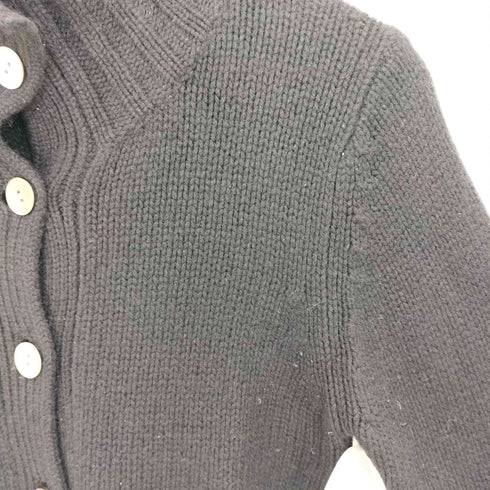 バーニーズニューヨーク BARNEYS NEWYORK 貝ボタン カシミヤ100 ハイネックカーディガン レディース 38