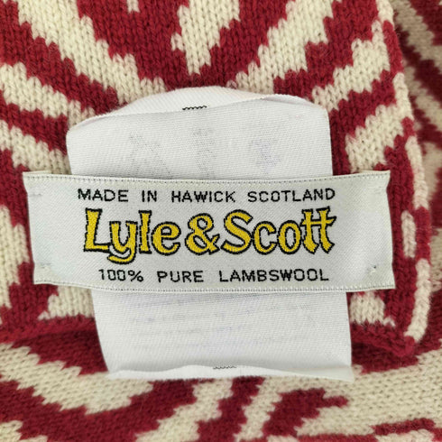 ライルアンドスコット LYLE&SCOTT 波模様 ウール マフラー メンズ