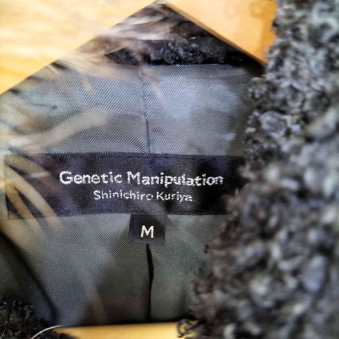 ジェネティックマニュピュレイション Genetic Manipulation ファー付きフーデットレザージャケット レディース JPN:M