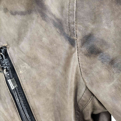 ジェネティックマニュピュレイション Genetic Manipulation ファー付きフーデットレザージャケット レディース JPN:M