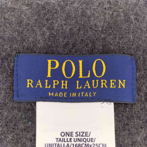 ポロラルフローレン POLO RALPH LAUREN イタリア製 ポニー刺繍 ナイロン混マフラー メンズ ONE SIZE