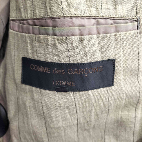 コムデギャルソンオム COMME des GARCONS HOMME 80S ストライプリネン 2Bテーラードジャケット メンズ JPN:S
