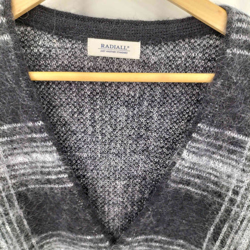 ラディアル RADIALL ROBBER DUB CARDIGAN SWEATER L/S モヘアカーディガン メンズ import:L