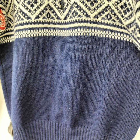 エルエルビーン L.L.Bean 香港製 ノルディック柄ハーフジップセーター メンズ import:L
