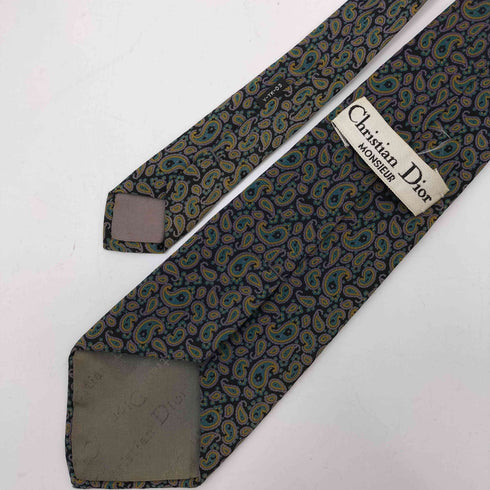 クリスチャンディオール Christian Dior MONSIEUR ペイズリー柄シルクネクタイ メンズ
