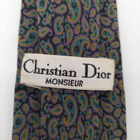クリスチャンディオール Christian Dior MONSIEUR ペイズリー柄シルクネクタイ メンズ