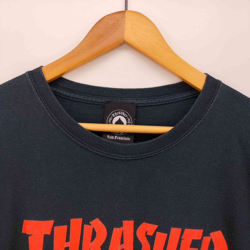 スラッシャー THRASHER ロゴ プリント クルーネック S/S Tシャツ メンズ import:L