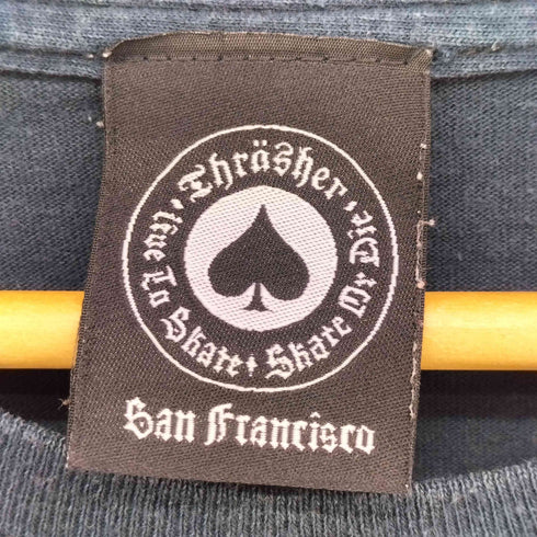 スラッシャー THRASHER ロゴ プリント クルーネック S/S Tシャツ メンズ import:L