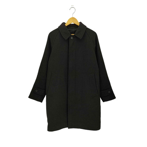 ユニクロ UNIQLO チェック柄シングルブレスト ステンカラーコート メンズ