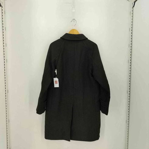 ユニクロ UNIQLO チェック柄シングルブレスト ステンカラーコート メンズ